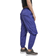 Urban Classics Ladies High Waist Crinkle Nylon Cargo Pants - Blue Purple