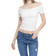 Urban Classics Ladies Off Shoulder Rib Tee - White