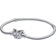 Pandora Moments Butterfly Clasp Snake Chain Bracelet - Silver/Transparent