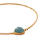 Monica Vinader Siren Fine Chain Bracelet - Gold/Aquamarine