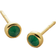 Monica Vinader Mini Gem Stud Earrings - Gold/Onyx