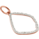 Monica Vinader Riva Hoop Pendant Charm - Rose Gold/Diamond