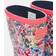 Joules Roll Up Flexible Printed Wellies - Pink Ditsy