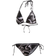 Adidas Women Glam On Shiny Triangle Bikini - Glory Grey/Black