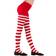 Vegaoo Red & White Striped Tights