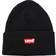 Levi's Batwing Slouchy Embroidered Beanie - Black