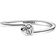 Pandora Tilted Heart Solitaire Ring - Silver/Transparent