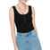 Pieces Kitte Ribbed Cotton Top - Black