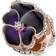 Pandora Pansy Flower Charm - Rose Gold/Purple/Transparent