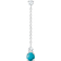 Thomas Sabo Charm Club Single Ear Stud - Silver/Turquoise/Transparent