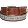 Tommy Hilfiger Anchor Logo Ribbon Inlay Leather Belt - Khaki/Tan