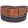 Tommy Hilfiger Anchor Logo Ribbon Inlay Leather Belt - Tan with Navy Inlay
