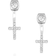 Montana Silversmiths Star Lights Faith Cross Earrings - Silver/Transparent
