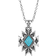 Montana Silversmiths Star Pendant Necklace - Silver/Black/Turquoise