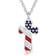 Montana Silversmiths Born In the USA Patriotic Cross Necklace - Silver/Blue/Red