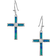 Montana Silversmiths River of Lights Cross Earrings - Silver/Green/Blue