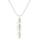 Montana Silversmiths Plume Feather Necklace - Silver/Rose Gold