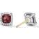 David Yurman Petite Chatelaine Pavé Bezel Stud Earrings - Silver/Garnet/Diamonds