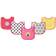 Luvable Friends Drooler Bibs with Peva Back Bee 5-pack