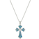 Montana Silversmiths River of Lights Pond of Faith Cross Necklace - Silver/Transparent/Turquoise