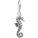 Thomas Sabo Charm Club Collectable Seahorse Charm Pendant - Silver/Black/Transparent