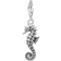 Thomas Sabo Charm Club Collectable Seahorse Charm Pendant - Silver/Black/Transparent