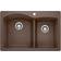 Blanco 440213 Diamond 1.75 in. Bowl Silgranit II Drop-In Kitchen Sink Cafe Brown