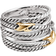 David Yurman Double X Crossover Ring - Silver/Gold