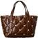 Valentino Roman Stud Leather Tote Large - Brown