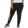 Adidas Essentials French Terry Logo Pants Plus Size - Black/Gold Metallic