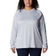 Columbia Women’s PFG Tidal Tee II Long Sleeve Plus - Cirrus Grey/Electric Turquoise Logo