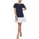 DKNY Flutter Hem Trapeze Dress - Navy/Ivory