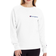 Champion Script Logo Powerblend Fleece Classic Crew Sweatshirt - White