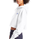 Champion C Logo Reverse Weave Cropped Cut-Off Hoodie - White