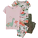 Carter's Dinosaur Snug Fit Pajama Set 4-Piece - Pink/Green (1M975610)