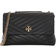 Tory Burch Kira Chevron Convertible Leather Shoulder Bag - Black/Rolled Brass