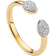 Monica Vinader Fiji Bud Stacking Ring - Gold/Diamonds