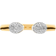 Monica Vinader Fiji Bud Stacking Ring - Gold/Diamonds