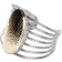 John Hardy Palu Multi Row Cuff - Silver/Gold