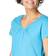 Hanes Women's Slub Jersey Shirred V-Neck Tee - Process Blue
