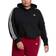 Adidas Women's Essentials 3-Stripes Crop Hoodie Plus Size - Black/White