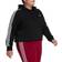 Adidas Women's Essentials 3-Stripes Crop Hoodie Plus Size - Black/White