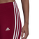 Adidas Essentials 3-Stripes Bike Shorts Women - Legacy Burgundy/White