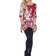 White Mark Women's Yanette Tunic Top - Burgundy/White