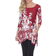 White Mark Women's Yanette Tunic Top - Burgundy/White