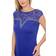 White Mark Women's Lace Trim Mini Dress - Royal