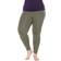 White Mark Women's Solid Leggings Plus Size - Olive