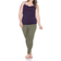 White Mark Women's Solid Leggings Plus Size - Olive