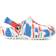 Crocs Toddler Classic Tie Dye Clogs - Red/White/Blue Multi