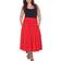 White Shark Tasmin Flare Midi Skirt - Red